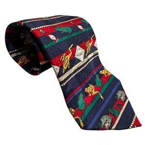 Vintage Tabasco Silk Tie – Frogs, Alligators,‎ Louisiana Swamp Novelty Necktie